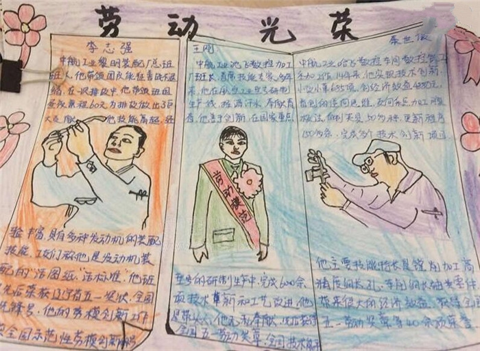 劳动节手抄报，劳动是光