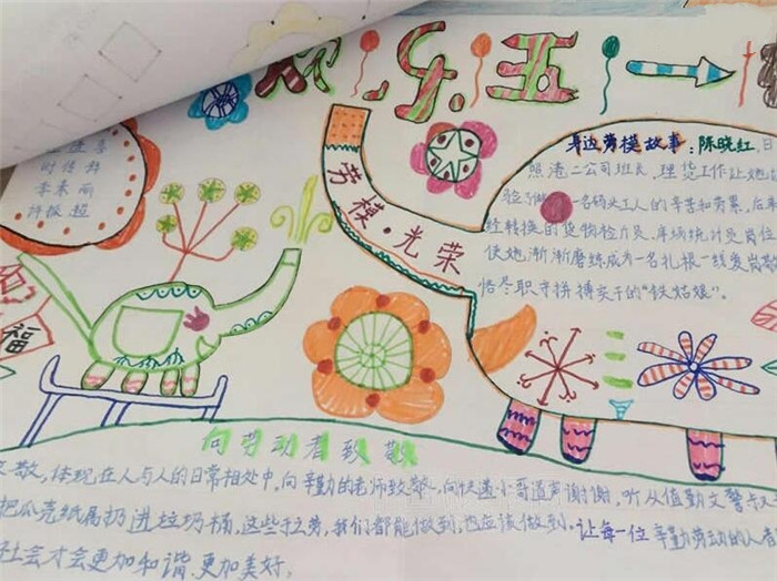 劳动节手抄报,身边的劳动