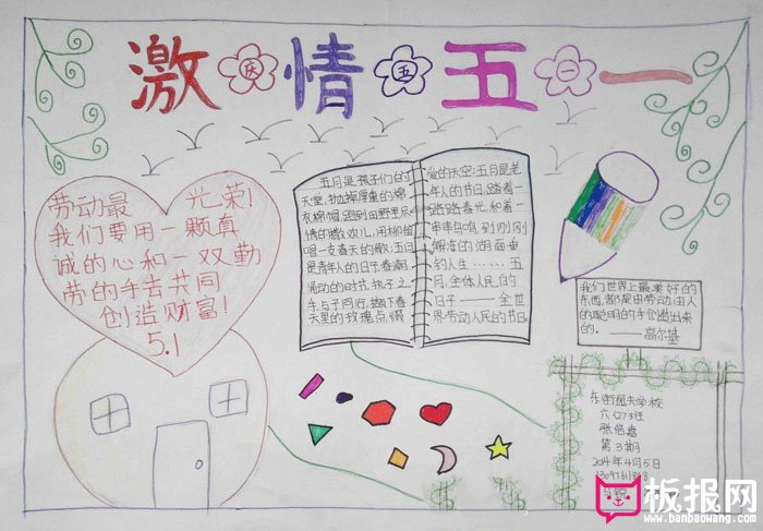 关于劳动节的手抄报，激情五一