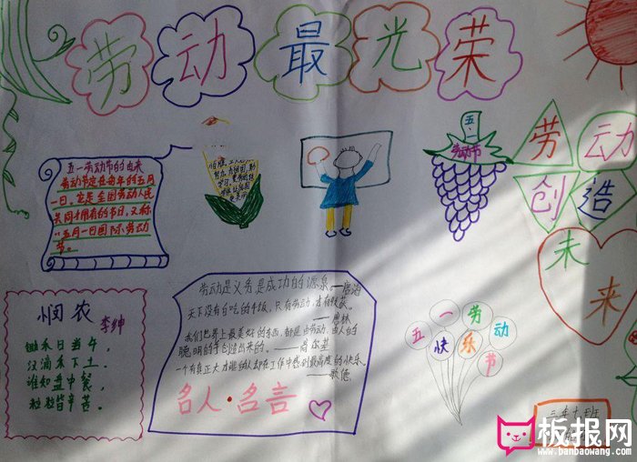 五一劳动节手抄报，劳动创造未来