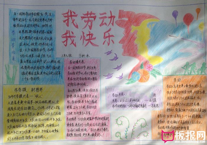 劳动节手抄报图片，学劳模树榜样