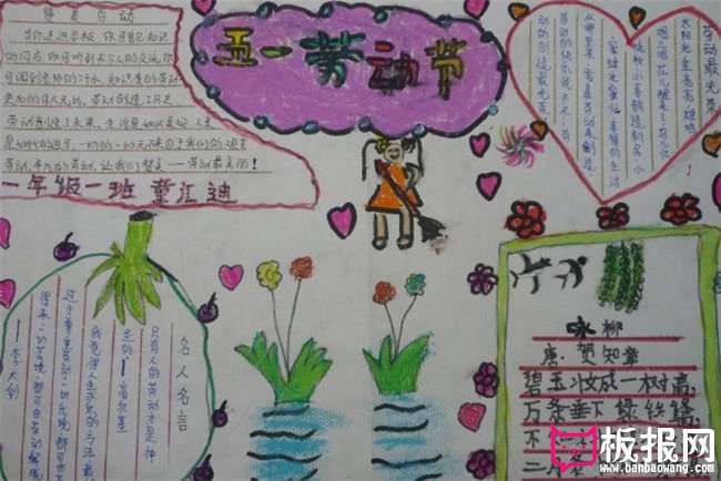 劳动节手抄报，劳动节快乐