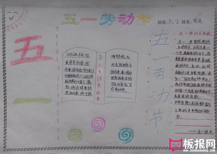 五一劳动节手抄报图片，劳动赞歌
