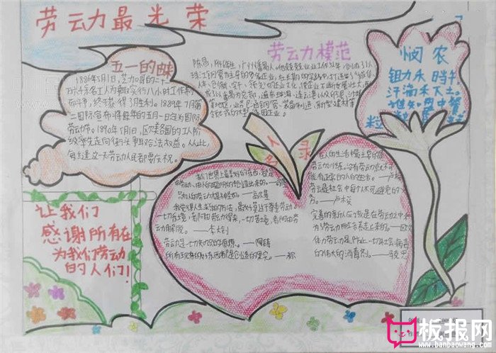 劳动节手抄报，劳动使生活更美好