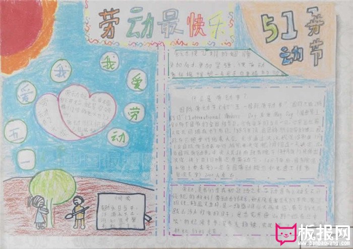 劳动节手抄报,劳动依然是快乐之源