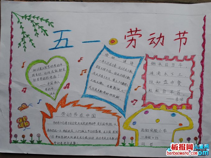 中国劳动节手抄报
