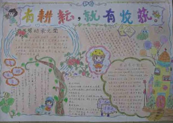 艰辛的劳动手抄报