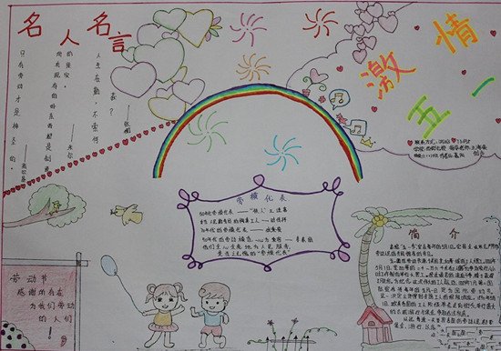 劳动节手抄报，吉庆五一