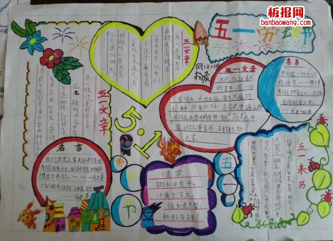 漂亮的四年级五一劳动节手抄报大全
