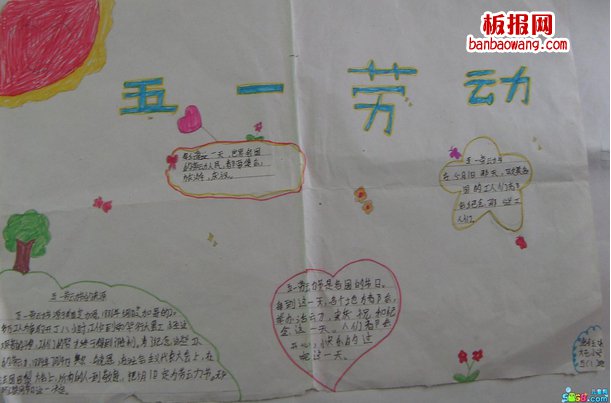 简单劳动节手抄报