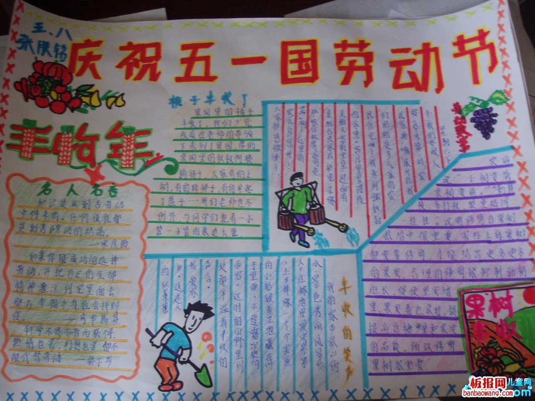 为劳动节喝彩手抄报