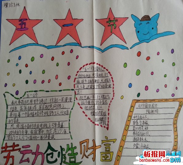 劳动创造财富手抄报