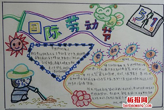 国际劳动节手抄报