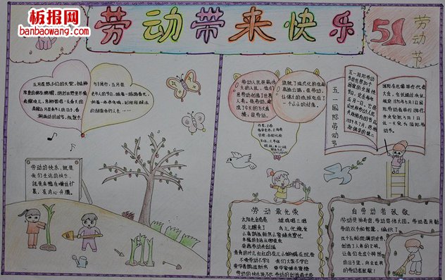 小学生2014漂亮的劳动节手抄报