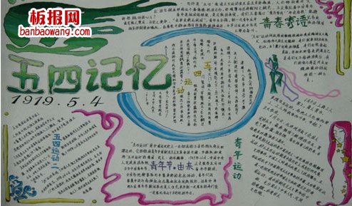 2014年五四青年节手抄报