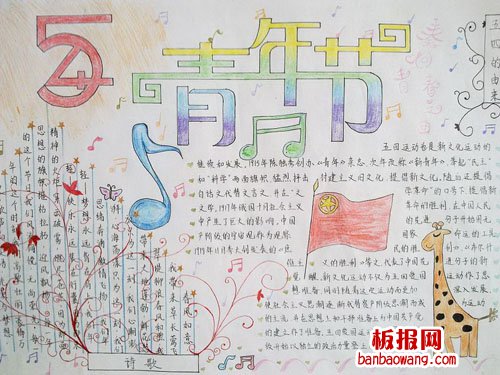 青年节手抄报