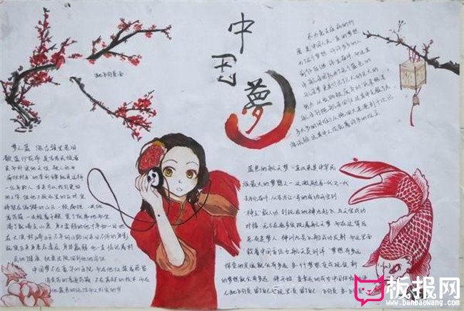 青年节手抄报，中国梦