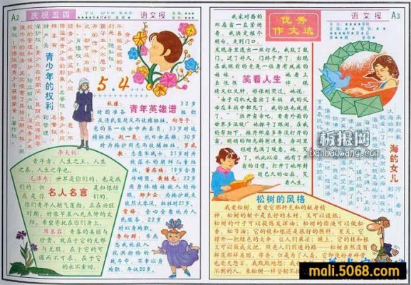 优秀54青年节手抄报