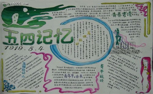 五四青年节手抄报设计《五四记忆》