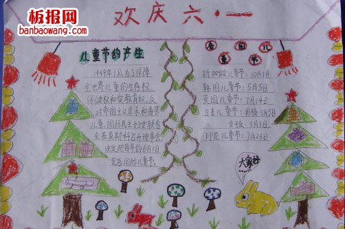 儿童节手抄报：六一的美好