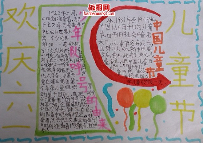 儿童节手抄报：庆祝儿童节——儿童节史话