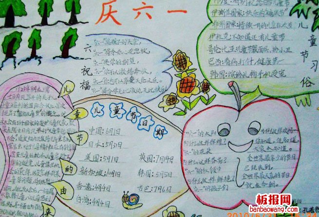 儿童节手抄报：快乐“六一”