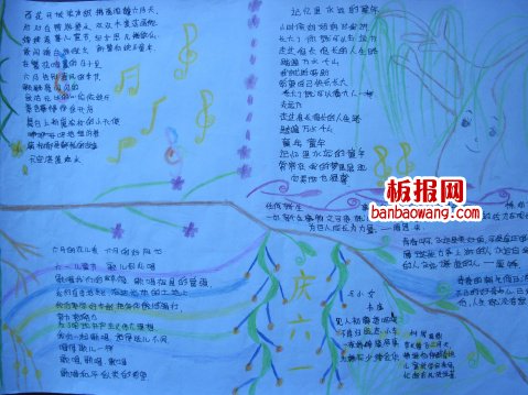儿童节手抄报：庆祝欢乐儿童节