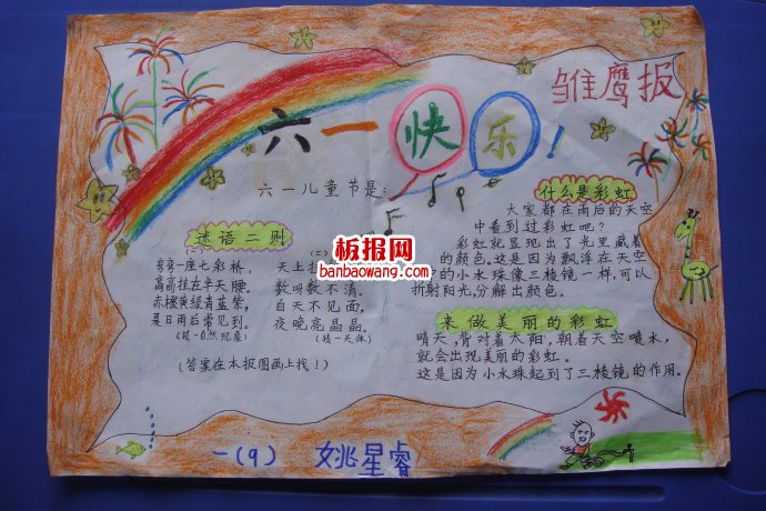 儿童节手抄报:快乐过“六一”
