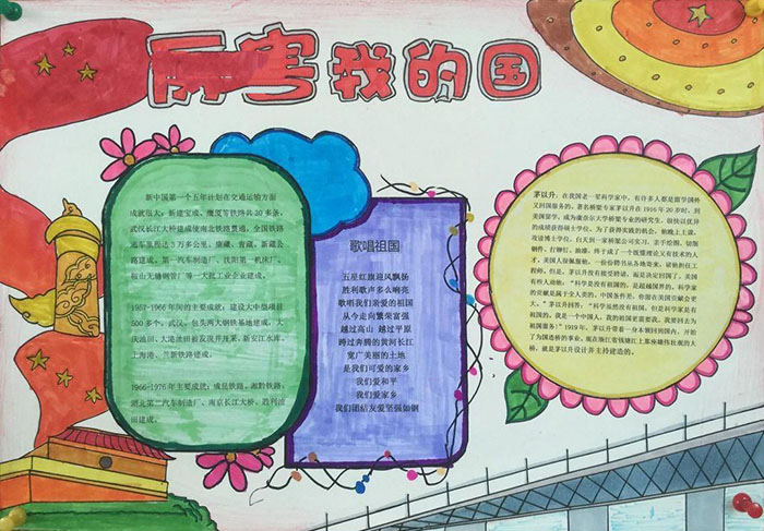 2018年欢度国庆节手抄报图片，祖国在我心