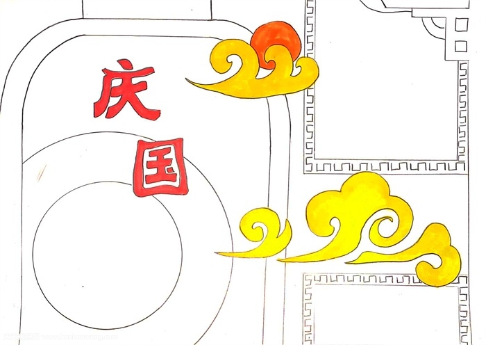 国庆节手抄报简单好看，小学生国庆节手抄报