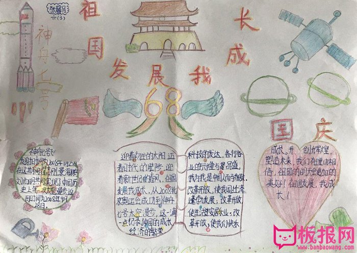 国庆节手抄报图片大全，祖国发展我成长
