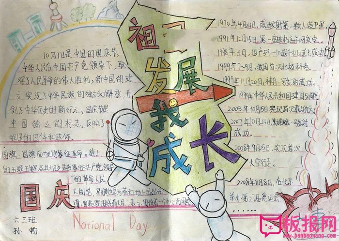 国庆节手抄报图片大全，祖国发展我成长