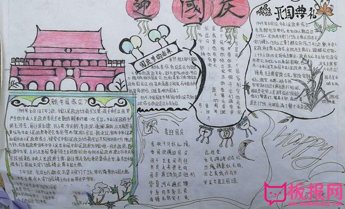 关于国庆节手抄报图片，迎国庆