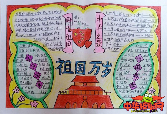 2018年国庆节手抄报简单易画，10.1是您的生日