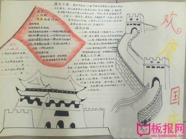 关于国庆节的手抄报图片，龙的传人