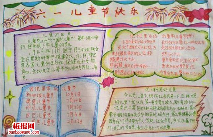 儿童节手抄报：金色的童年