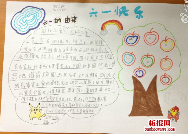 儿童节手抄报:儿童节的赞歌