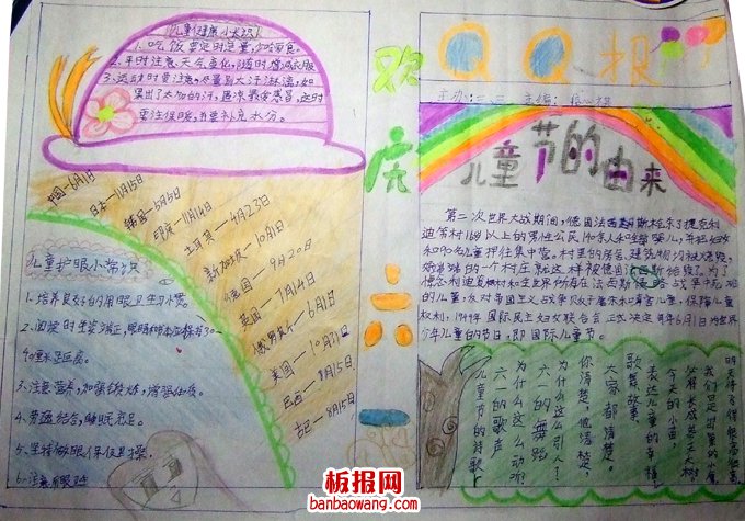儿童节手抄报:快乐的六一