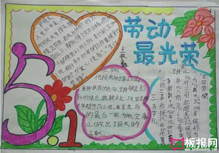五一节，劳动最光荣手抄报