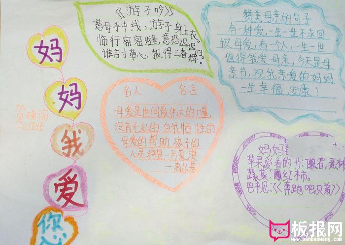 小学生母亲节手抄报大全，妈妈我爱您