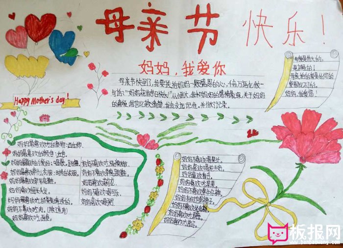 母亲节手抄报图片大全，母亲节的由来