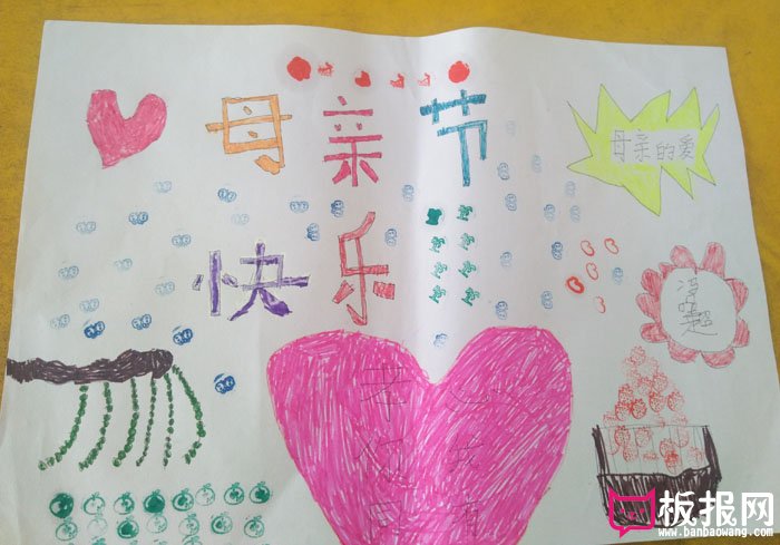小学生母亲节手抄报图片，母亲节快乐