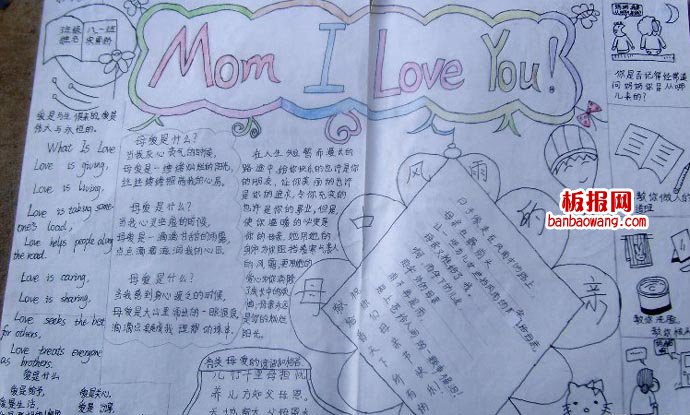 感恩母亲手抄报
