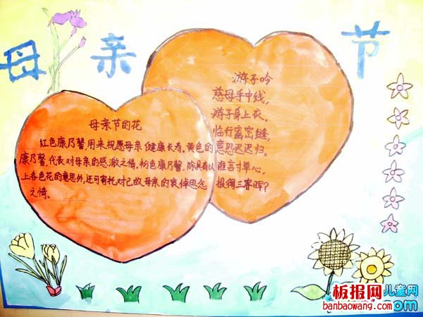 母亲，我爱你手抄报