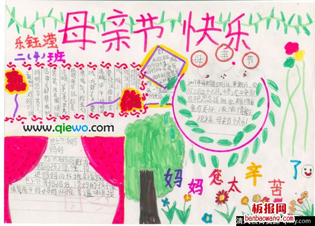 最新庆祝母亲节手抄报