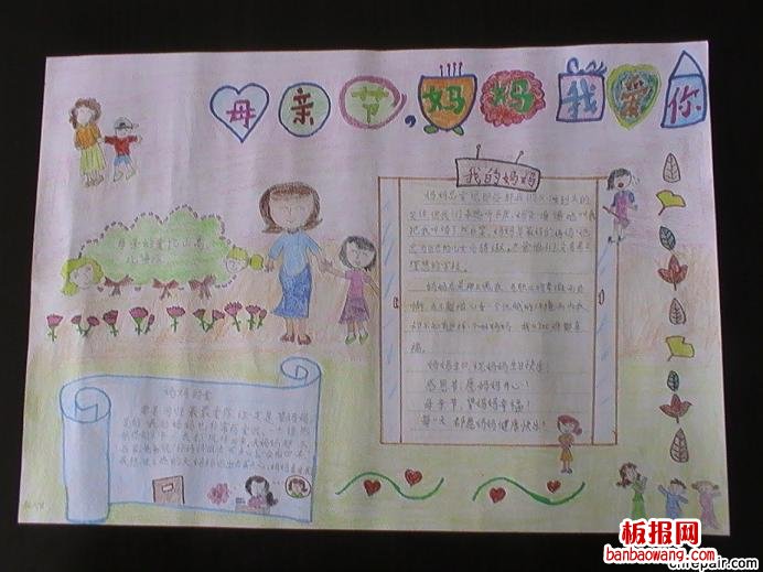 最新妈妈我爱你手抄报