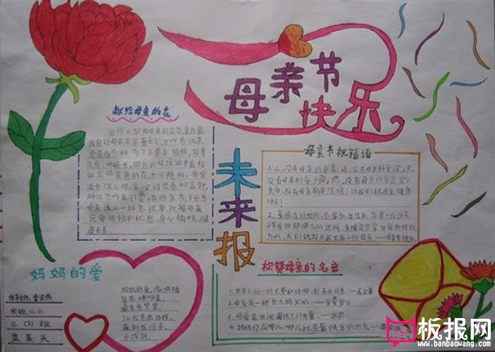 2017年母亲节的手抄报，母亲节快乐