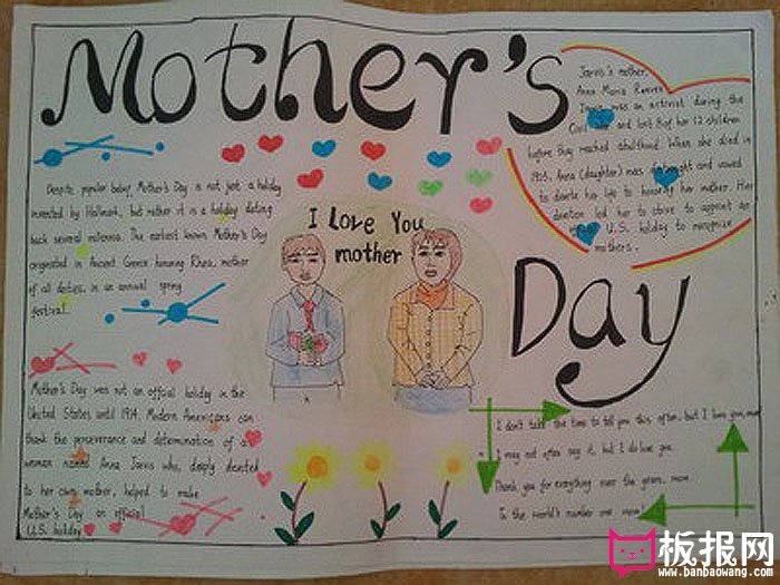 感恩2017年母亲节的手抄报，勇敢表达爱