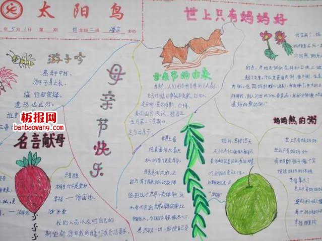 关于母亲节手抄报图片