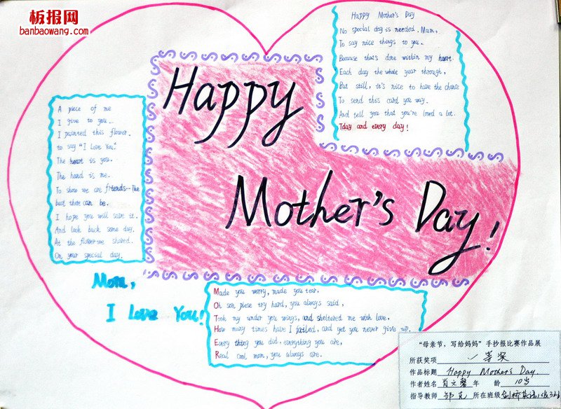 2014母亲节英语手抄报